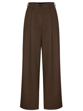 Magda Matyja Magda Matyja Spodnie materiałowe HAZEL TROUSERS Brązowy Loose Fit