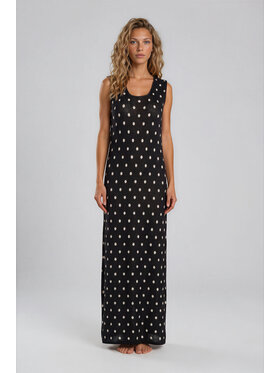 Fobya Fobya Sukienka dzianinowa F3010 Czarny Basic Fit