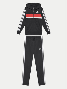 adidas adidas Tepláková souprava Seasonal Essentials Tiberio 3-Stripes JI6036 Černá Regular Fit