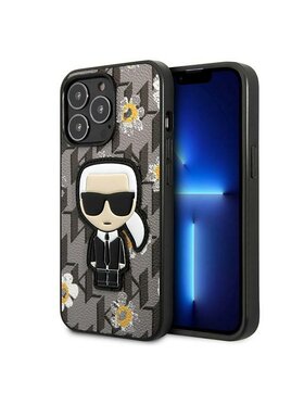 KARL LAGERFELD KARL LAGERFELD Etui na telefon Iconic Karl Flower Szary
