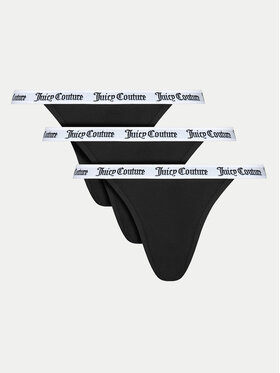 Juicy Couture Juicy Couture Set od 3 para klasičnih gaćica Diddy JCLBR224572 Crna