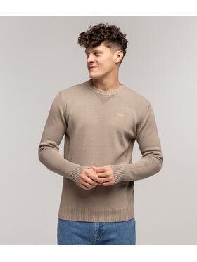 Lee Cooper Lee Cooper Sweter BILL ORGANIC Beżowy Regular Fit