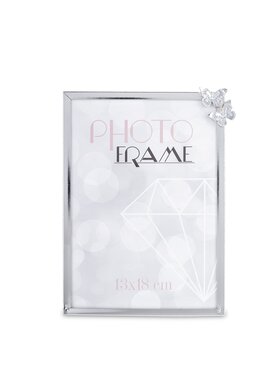 MIAhome MIAhome Ramka na zdjęcia srebrna 18,5x13,5x1,5-9 cm FREM i 2 motyle Srebrny