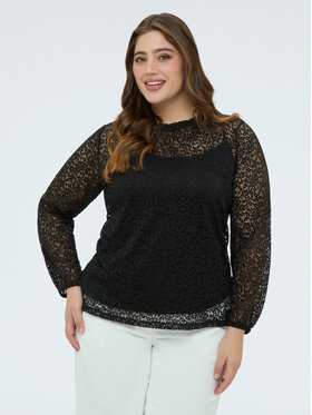 Fiorella Rubino Fiorella Rubino Bluzka G05TL008969N033 Czarny Slim Fit