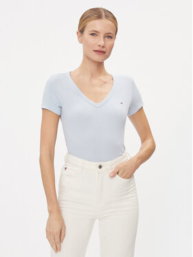 Tommy Jeans Tommy Jeans Tričko Essential DW0DW17385 Modrá Slim Fit