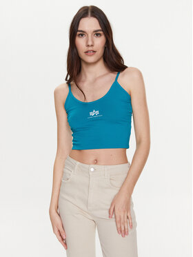 Alpha Industries Alpha Industries Top Basic 116082 Sinine Cropped Fit