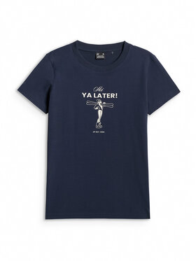 4F 4F T-Shirt WINTER CLUB Granatowy Regular Fit