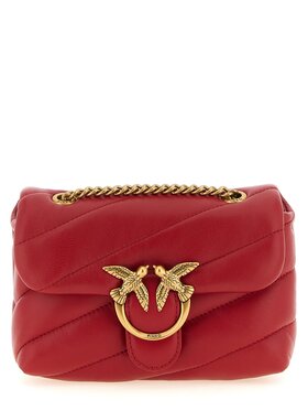 PINKO PINKO Torebka Multicolor Lamb Leather Crossbody Czerwony