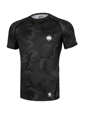 PITBULL PITBULL Koszulka techniczna Rashguard Net Camo II 3XL Czarny Slim Fit