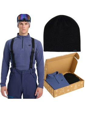 4F 4F Felpa di pile UFLEM065-ACAPU633-Paczka-32S Blu scuro Authentic Slim Fit