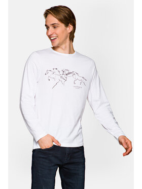 Lancerto Lancerto Longsleeve Benjamin Biały Regular Fit