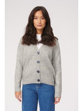 TeeShoppen TeeShoppen Kardigan 'Basic Collection' Szary Regular Fit