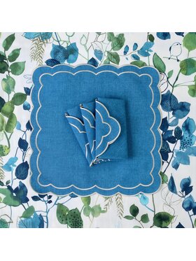 Roseberry Home Roseberry Home Serwetki haftowane Blue Petali Niebieski