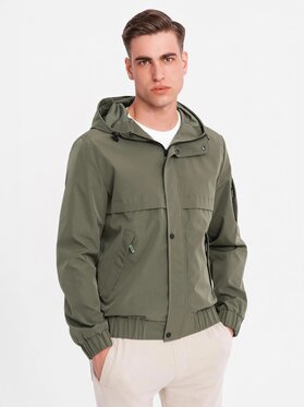 Ombre Ombre Bunda pro přechodné období OM-JANP-0225 Zelená Regular Fit