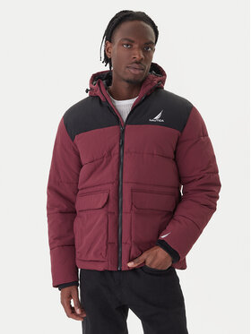 Nautica Nautica Kurtka zimowa Pocatello FZ Coat N1T04061 Bordowy Regular Fit