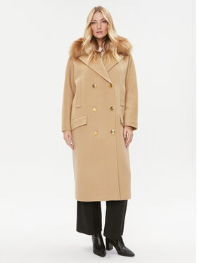 Elisabetta Franchi Elisabetta Franchi Cappotto di lana CP-44D-36E2-V1000 Marrone Regular Fit