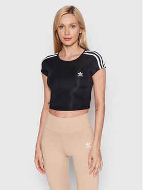 adidas adidas Marškinėliai adicolor Classics 3-Stripes HM4710 Juoda Slim Fit