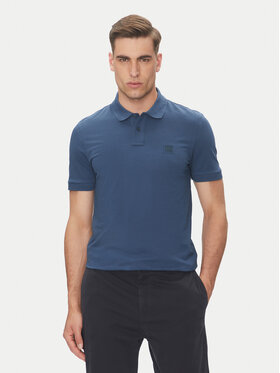 BOSS BOSS Тениска с яка и копчета Passenger 50507803 Син Slim Fit