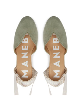 Manebi Espadrile Hamptons Heart-Shaped Wedge Espadrilles W 0.1 WH Zelena