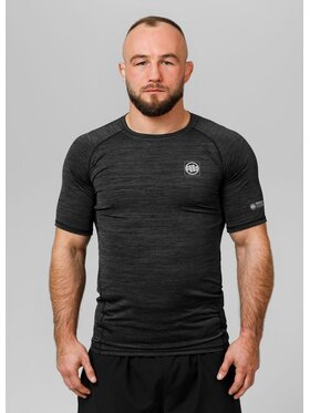 PITBULL PITBULL Koszulka techniczna Rashguard Performance Pro plus New Logo M Szary Regular Fit