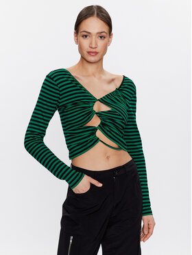 Herskind Herskind Blúz Kiki 4770947 Zöld Slim Fit