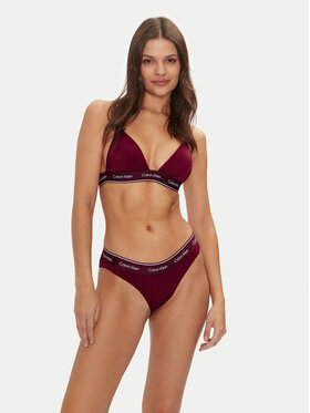 Calvin Klein Swimwear Spodnji Del Bikini KW0KW02428 Bordo Rdeča