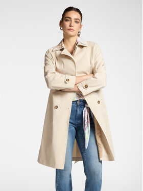 Elena Mirò Elena Mirò Płaszcz zimowy F244P000187N002 Kremowy A-Line Fit