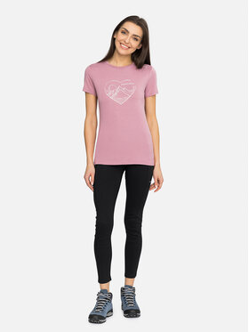 Viking Viking T-Shirt Lenta Bamboo Light Lady Różowy Regular Fit