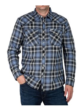 Wrangler Wrangler Koszula W5561JX4Q Niebieski Regular Fit
