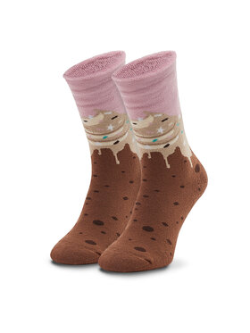 Zooksy Zooksy Unisex Magasszárú Zokni Warm Winter Hot Chocolate Barna