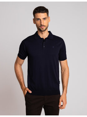 Borgio Borgio Polo colliano Granatowy Classic Fit