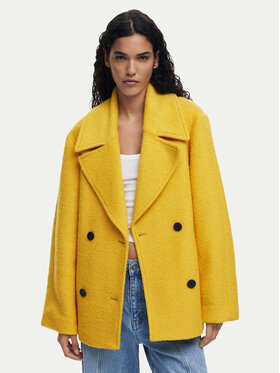 Desigual Desigual Palton de lână Shortcolor 25WWEW11 Galben Regular Fit