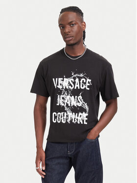 Versace Jeans Couture Versace Jeans Couture T-krekls 80GAHC01 CJ01C Melns Regular Fit