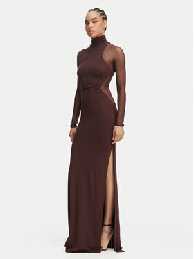 Elisabetta Franchi Elisabetta Franchi Estélyi ruha AB-R22-62E2-V600 Barna Slim Fit