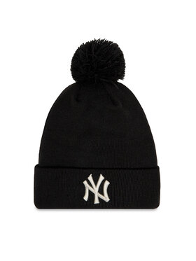 New Era New Era Čepice Wmns Metallic Pom Beanie Nyy 60364282 Černá