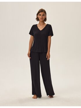 Esotiq Esotiq Piżama 42062 Czarny Regular Fit