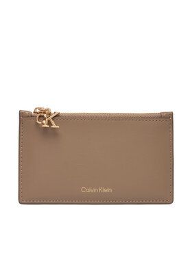 Calvin Klein Calvin Klein Etui pentru carduri Ck Zip Cardcase 6Cc LV04F1076G Bej