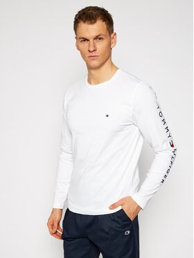 Tommy Hilfiger Tommy Hilfiger Longsleeve krekls Logo MW0MW09096 Balts Regular Fit