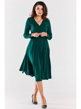 Awama Awama Vestito estivo A471 Verde Basic Fit