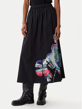 Desigual Desigual Trapezno krilo Ella Lacroix 25WWFW05 Črna Regular Fit