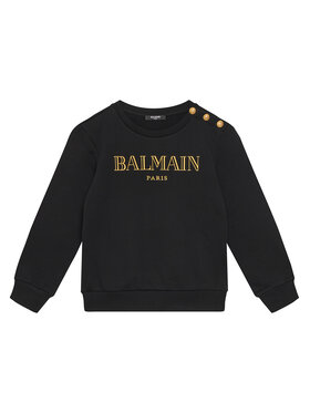 Balmain Balmain Majica dugih rukava BV4B10-Z0081 Crna Regular Fit