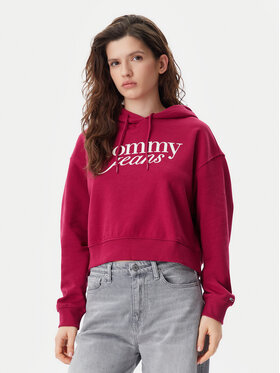 Tommy Jeans Tommy Jeans Mikina Script DW0DW20306 Růžová Relaxed Fit