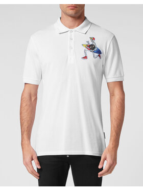 PHILIPP PLEIN PHILIPP PLEIN Polo 6099 Biały Slim Fit