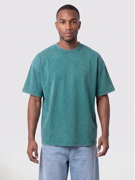 Urban City Urban City T-Shirt Szeroka luźna sprana acid wash 132840 Zielony Oversize