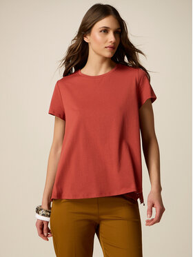 Oltre Oltre T-Shirt G035J004564N022 Pomarańczowy Regular Fit