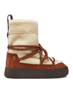 Tommy Hilfiger Tommy Hilfiger Sniego batai Lace-Up Faux Shearling Snowboot FW0FW08252 Smėlio