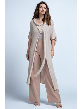 Fobya Fobya Kardigan F1852 Beżowy Oversize