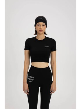 Misaga Misaga Top MOVEMENT TOP Czarny Slim Fit