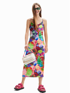 Desigual Desigual Robe d'été Tulipa 23SWVK08 Multicolore Slim Fit