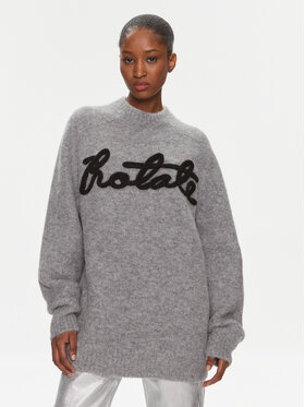 ROTATE ROTATE Pulover Knit Oversize Logo Jumper 1120921249 Gri Oversize
